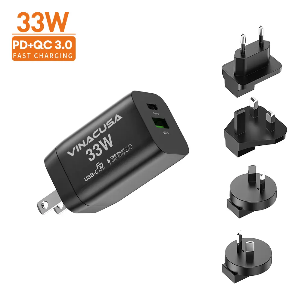 Sạc Nhanh 33W – Adapter GaN Vinacusa V3311B Super Fast Charger Type C - Ảnh 3