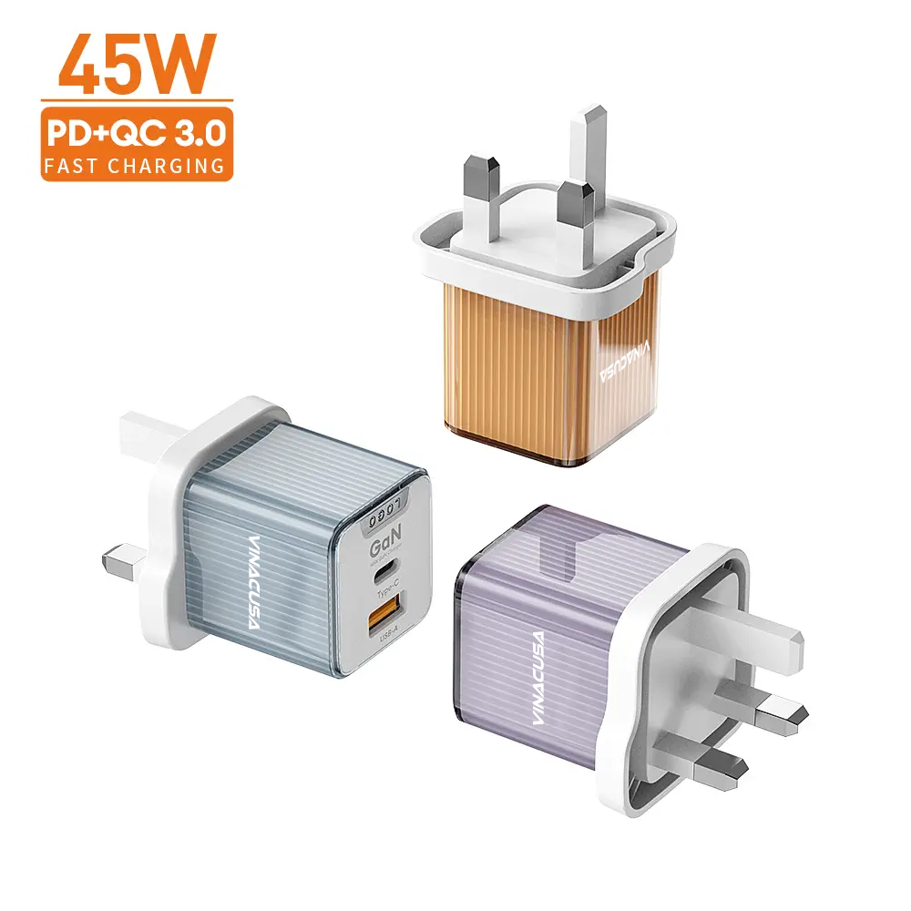 Sạc Nhanh 45W – Adapter GaN Vinacusa PD-572 Super Fast Charger Type - Ảnh 3