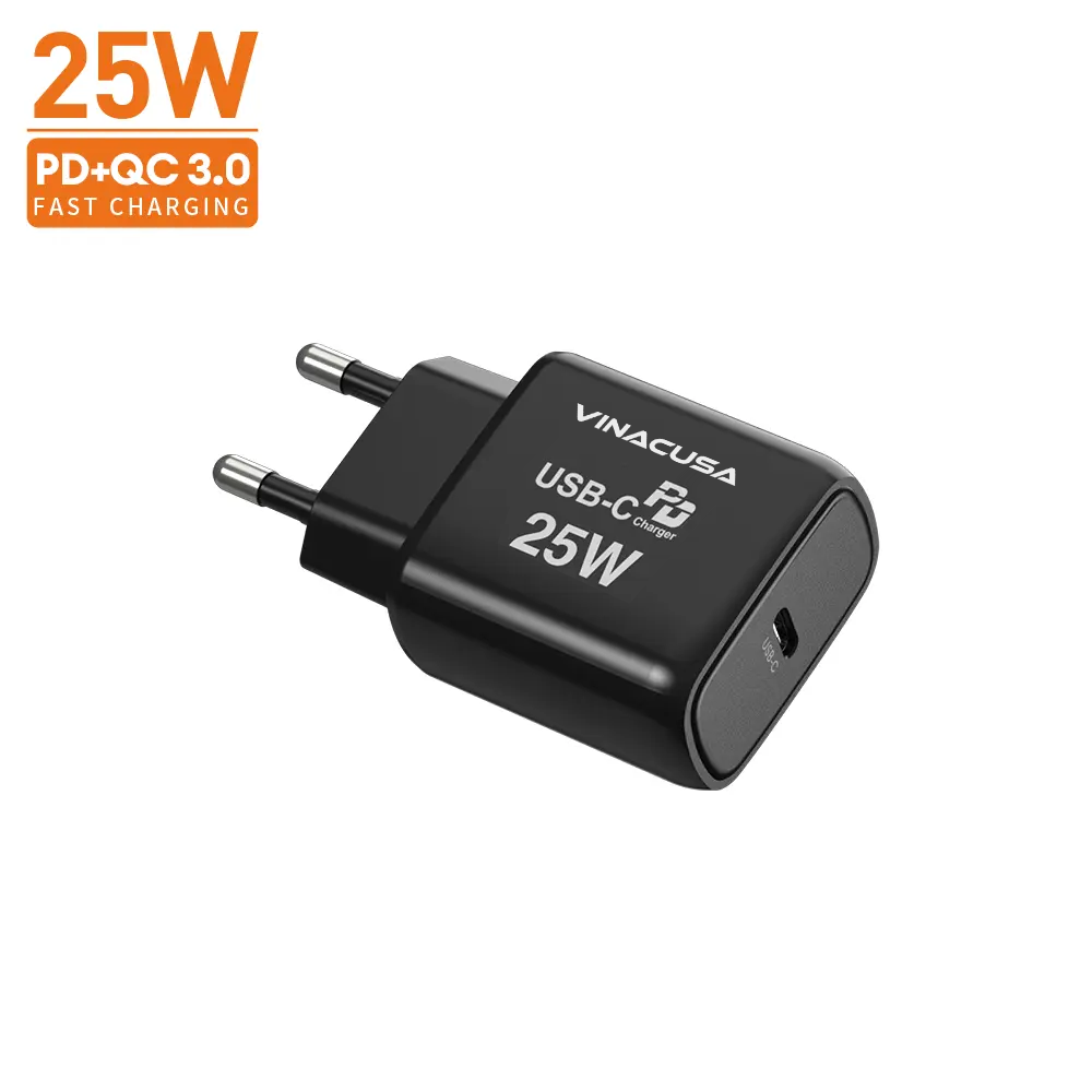Củ sạc nhanh cho điện thoại PD 25W VINACUSA V2501B quick charger USB type C - Ảnh 3