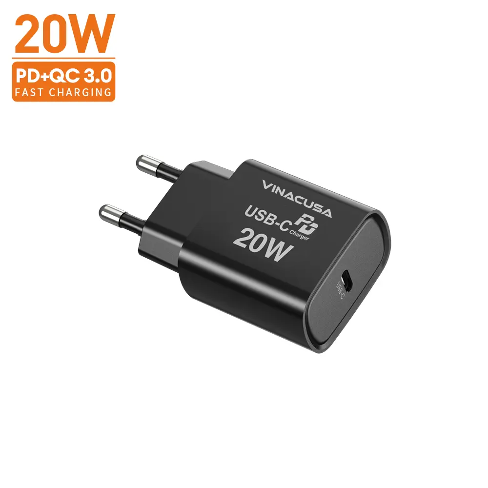 Củ sạc nhanh cho điện thoại iPhone Samsung Mi Oppo Vivo… 20W VINACUSA V2001B PD quick charger USB type C - Ảnh 4