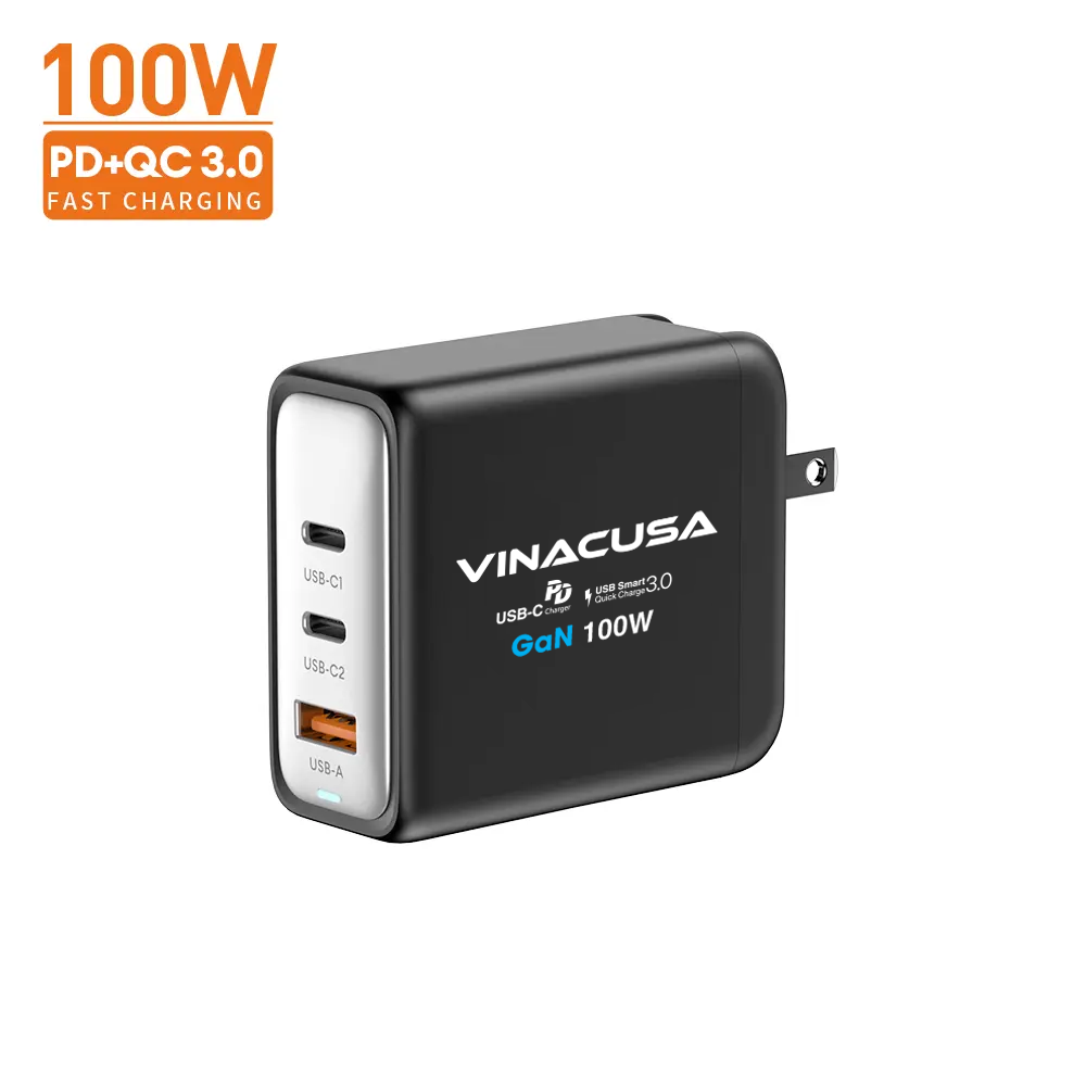 Sạc Nhanh 100W – Adapter GaN Vinacusa PD-099PT Super Fast Charger Type C