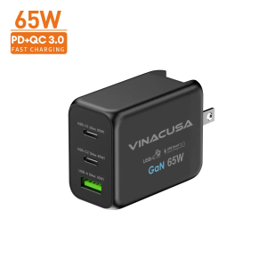 Sạc nhanh 65W 3 cổng đa năng cho Laptop Macbook PD GaN VINACUSA V6512B GaN Quick charge 3.0