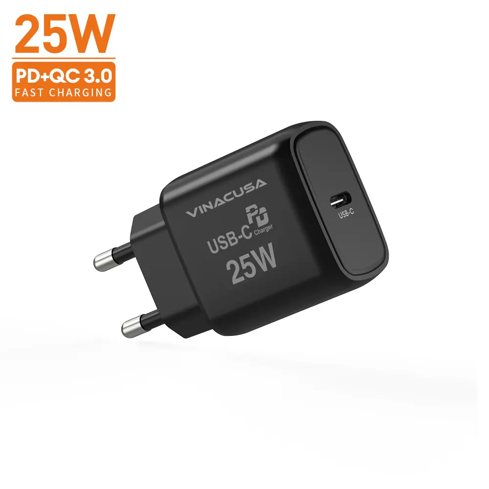 Củ sạc nhanh cho điện thoại PD 25W VINACUSA V2501B quick charger USB type C - Ảnh 5