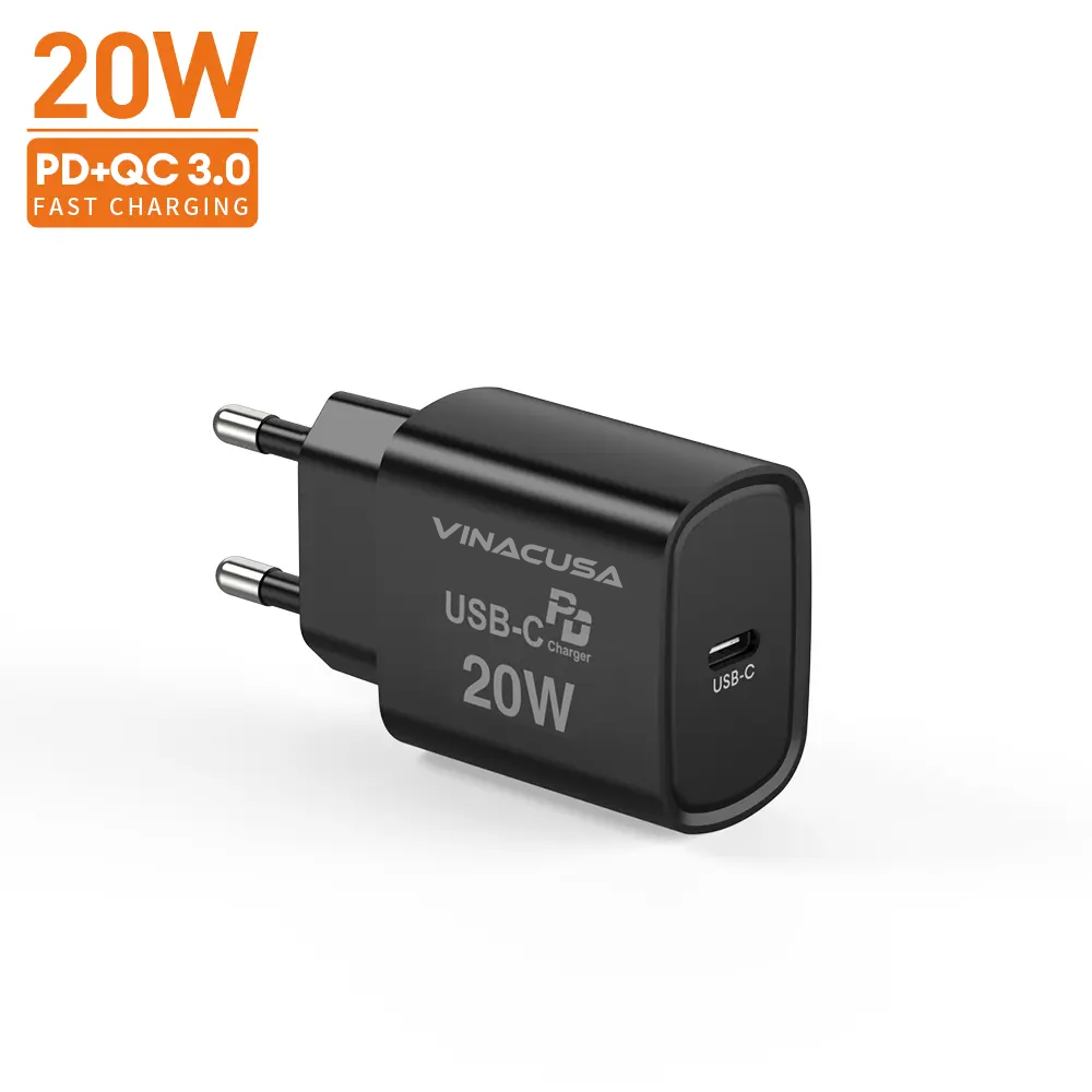 Củ sạc nhanh cho điện thoại iPhone Samsung Mi Oppo Vivo… 20W VINACUSA V2001B PD quick charger USB type C - Ảnh 6