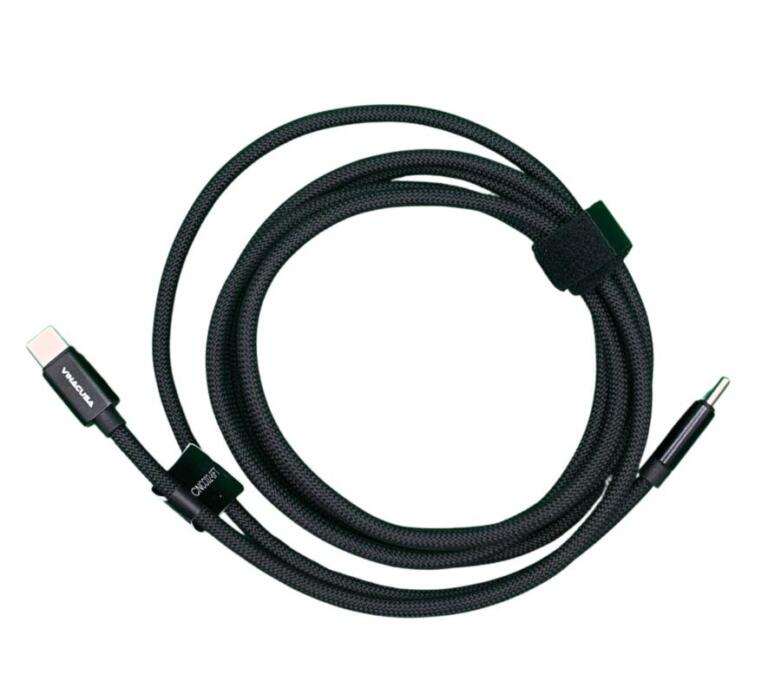 Dây cáp sạc nhanh Type C VINACUSA VCNCC02-6FT 1.83m cho điện thoại Laptop Macbook màu đen chống nhiễu bọc dù - Ảnh 4