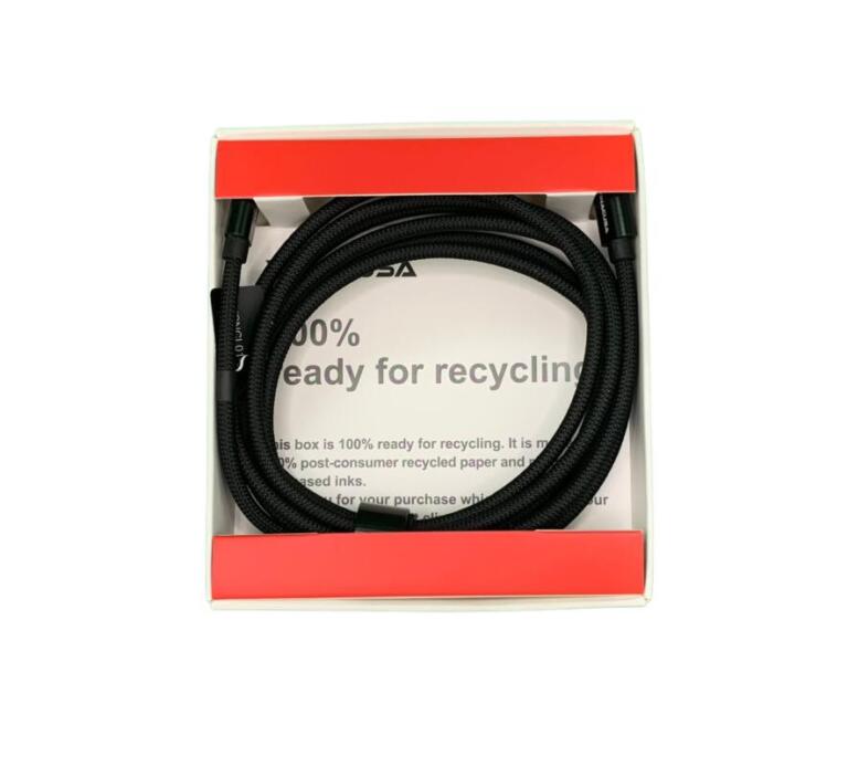 Dây cáp sạc nhanh Type C VINACUSA VCNCC02-6FT 1.83m cho điện thoại Laptop Macbook màu đen chống nhiễu bọc dù - Ảnh 3