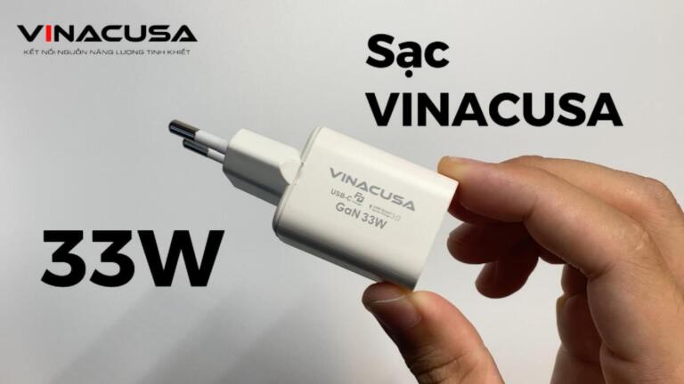Củ sạc nhanh cho máy tính điện thoại GaN PD 33W VINACUSA V3311W quick charger USB type C – 2 cổng ra đa năng - Ảnh 5